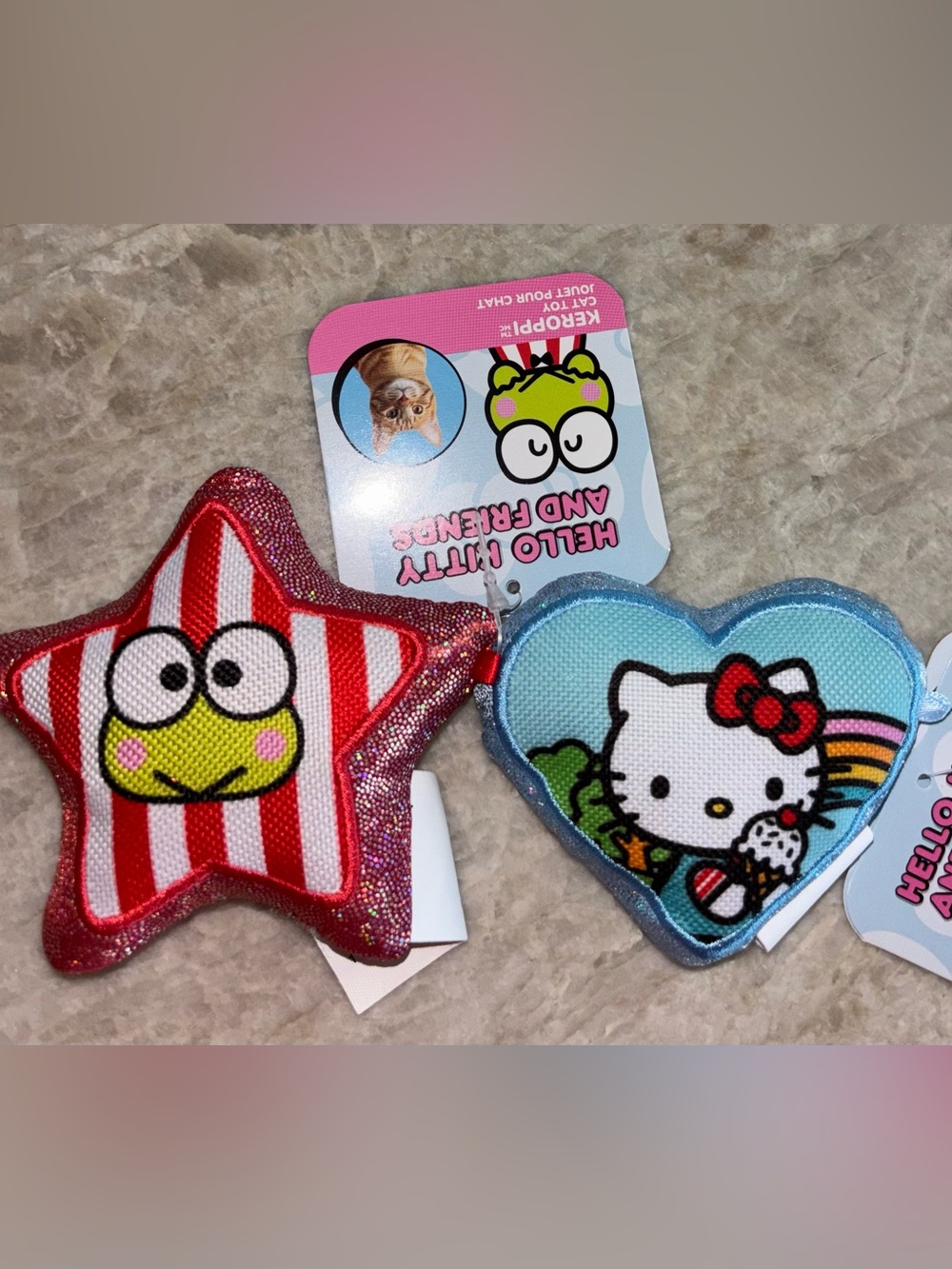 Hello Kitty & Friends Cat Toys w Catnip NWT Hello Kitty and Keroppi